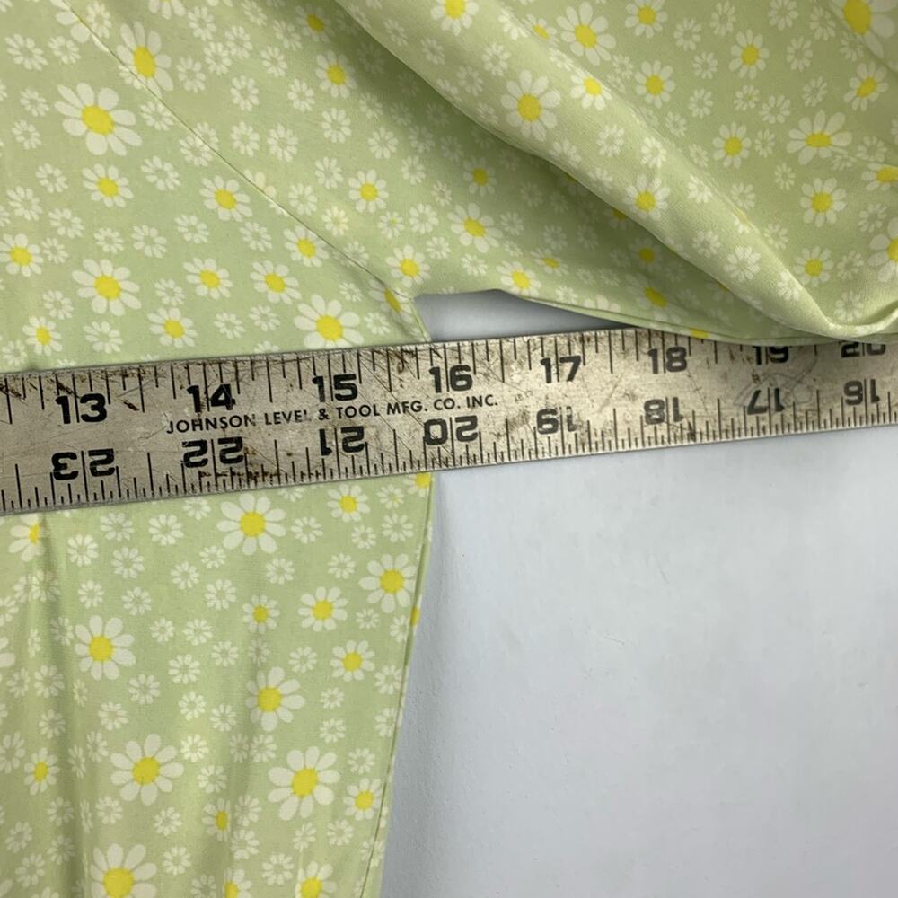 Lucca size small light green daisy flower tiered maxi dress boho cute dainty - Picture 8 of 12